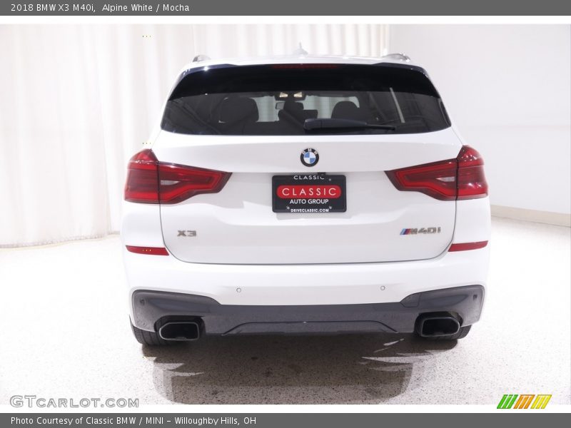 Alpine White / Mocha 2018 BMW X3 M40i