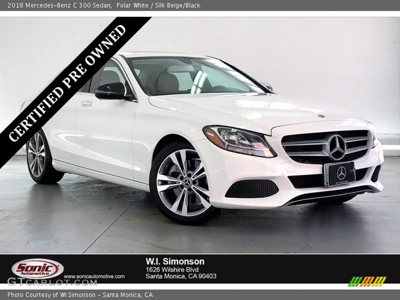 Polar White / Silk Beige/Black 2018 Mercedes-Benz C 300 Sedan