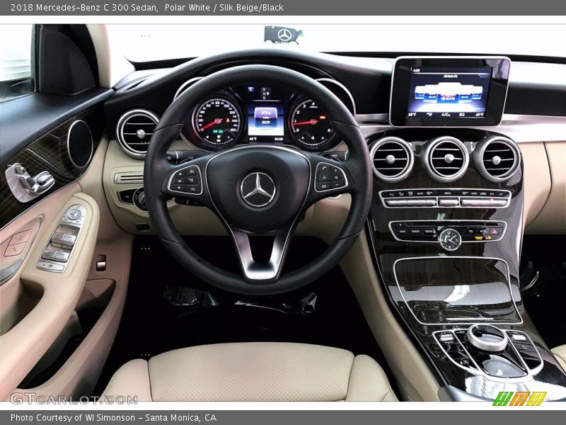 Polar White / Silk Beige/Black 2018 Mercedes-Benz C 300 Sedan