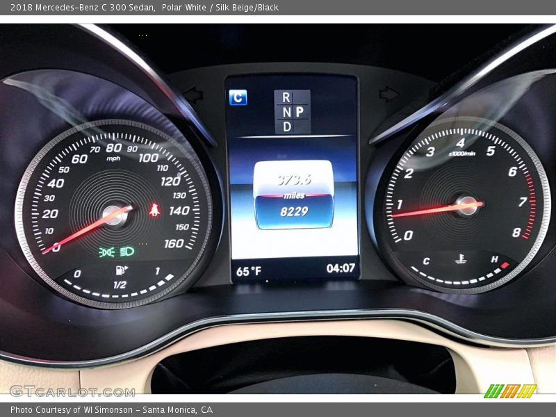 Polar White / Silk Beige/Black 2018 Mercedes-Benz C 300 Sedan