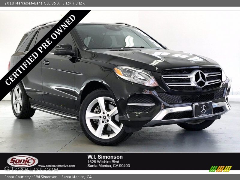 Black / Black 2018 Mercedes-Benz GLE 350