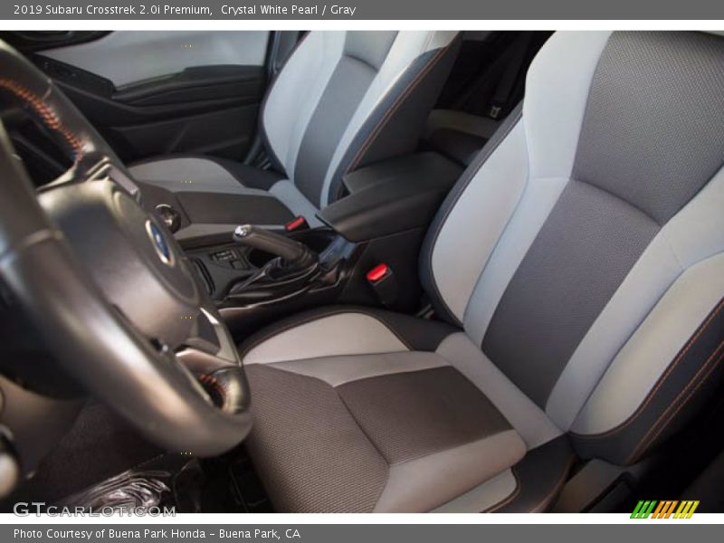 Crystal White Pearl / Gray 2019 Subaru Crosstrek 2.0i Premium