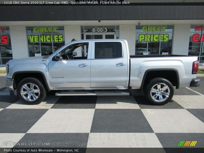 Quicksilver Metallic / Dark Ash/Jet Black 2018 GMC Sierra 1500 SLT Crew Cab 4WD