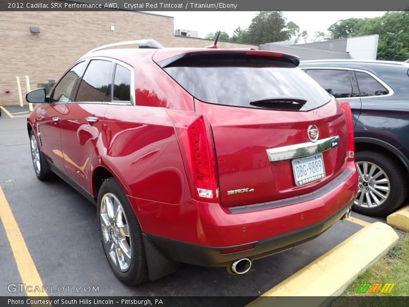 Crystal Red Tintcoat / Titanium/Ebony 2012 Cadillac SRX Performance AWD