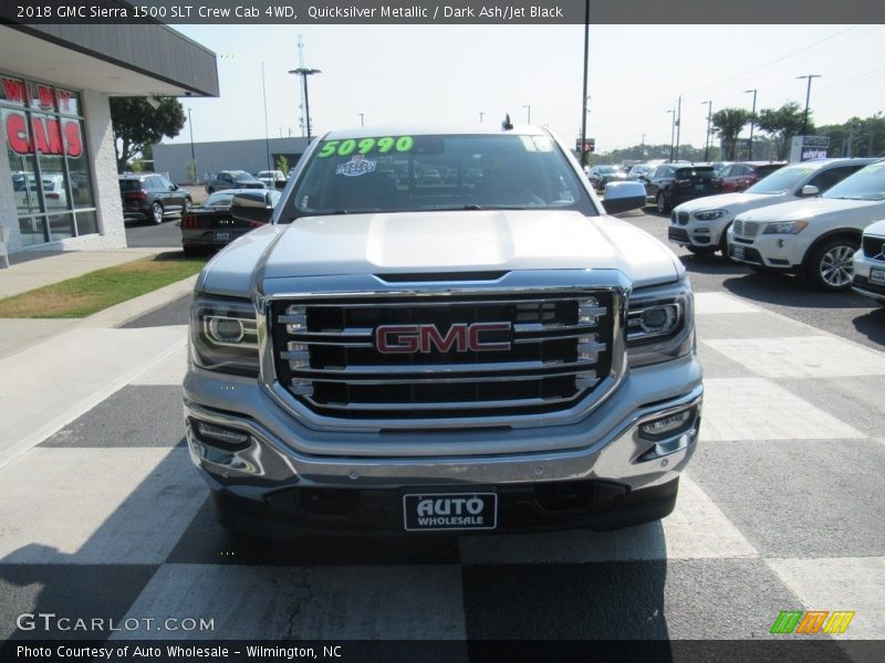 Quicksilver Metallic / Dark Ash/Jet Black 2018 GMC Sierra 1500 SLT Crew Cab 4WD