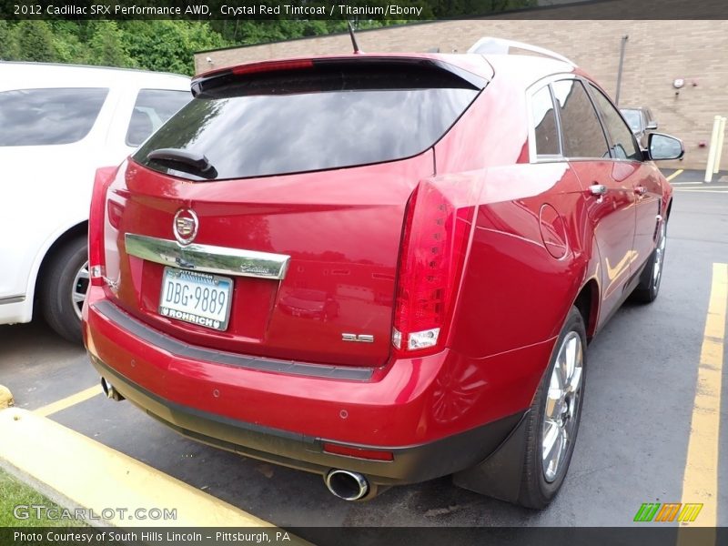 Crystal Red Tintcoat / Titanium/Ebony 2012 Cadillac SRX Performance AWD