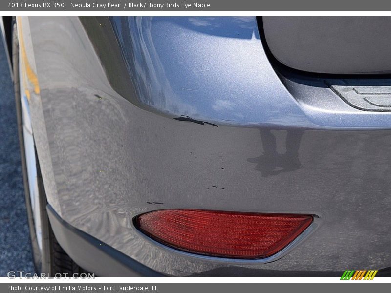 Nebula Gray Pearl / Black/Ebony Birds Eye Maple 2013 Lexus RX 350