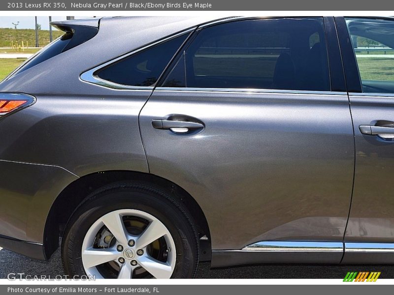 Nebula Gray Pearl / Black/Ebony Birds Eye Maple 2013 Lexus RX 350