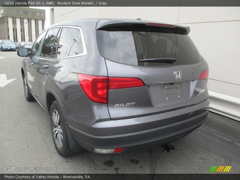 Modern Steel Metallic / Gray 2018 Honda Pilot EX-L AWD