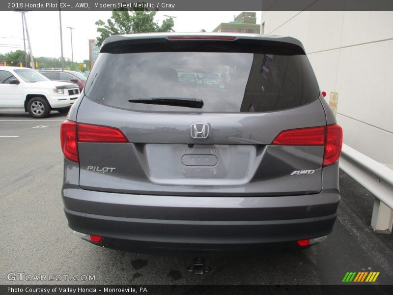 Modern Steel Metallic / Gray 2018 Honda Pilot EX-L AWD