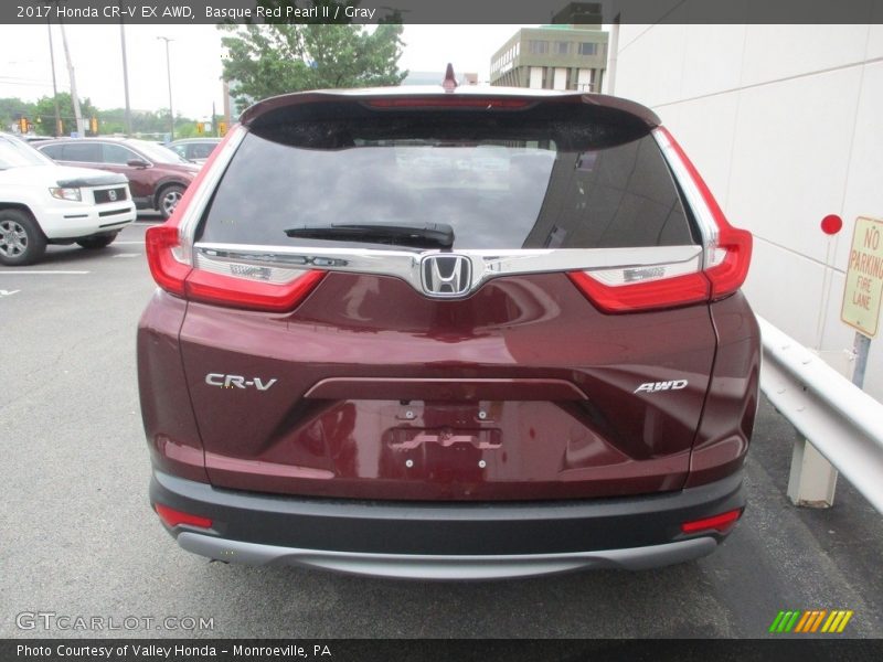 Basque Red Pearl II / Gray 2017 Honda CR-V EX AWD