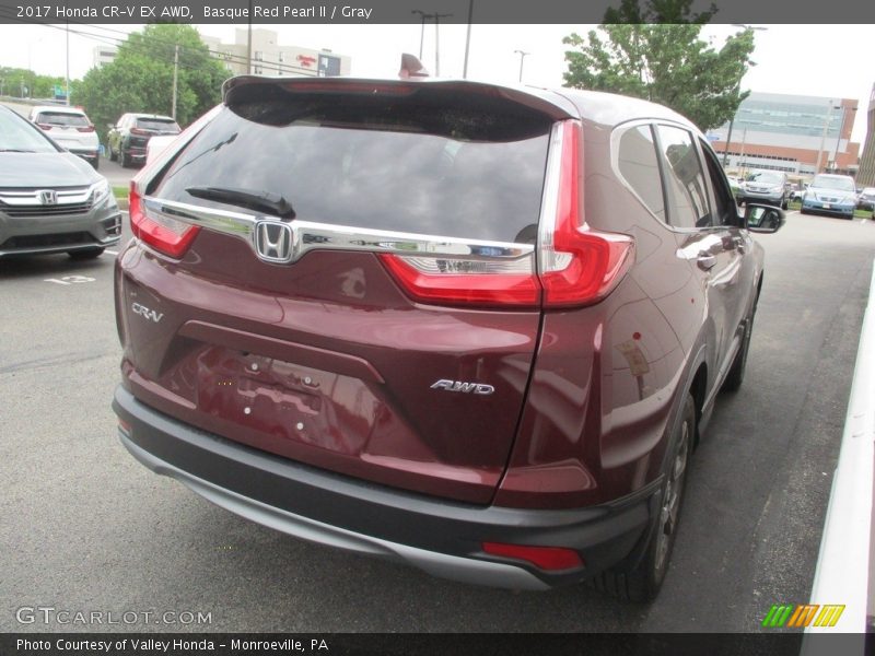Basque Red Pearl II / Gray 2017 Honda CR-V EX AWD