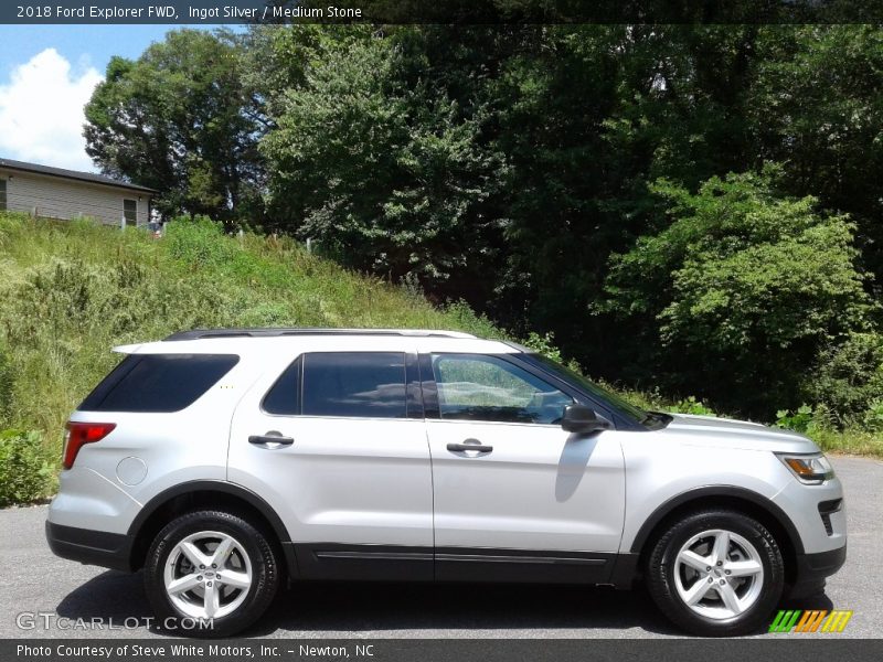 Ingot Silver / Medium Stone 2018 Ford Explorer FWD