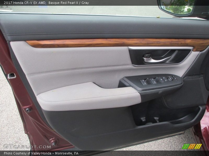 Basque Red Pearl II / Gray 2017 Honda CR-V EX AWD