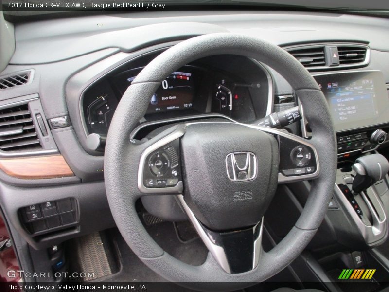 Basque Red Pearl II / Gray 2017 Honda CR-V EX AWD