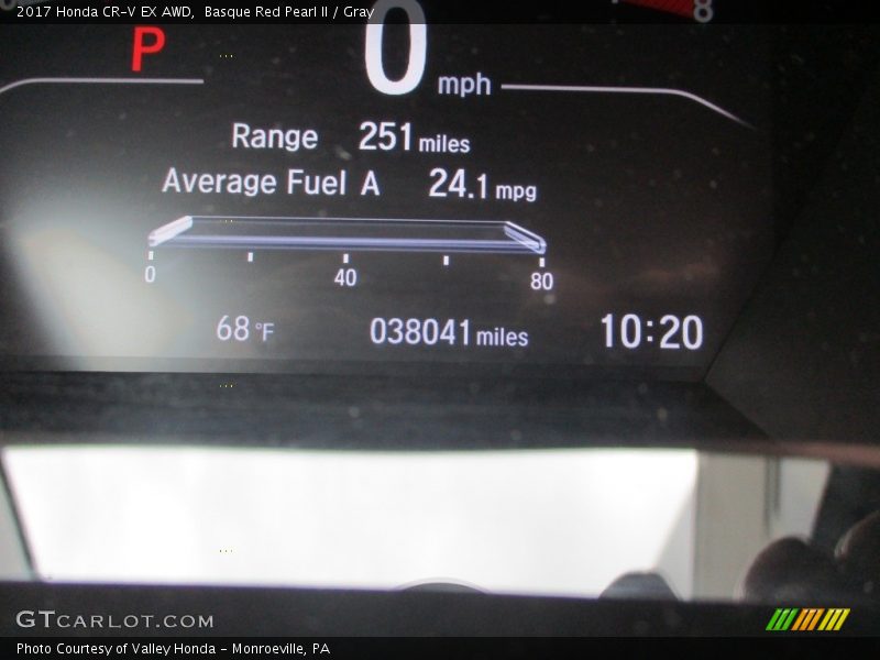 Basque Red Pearl II / Gray 2017 Honda CR-V EX AWD