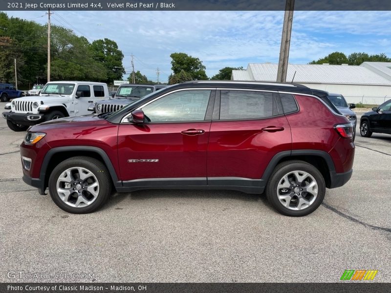 Velvet Red Pearl / Black 2021 Jeep Compass Limited 4x4