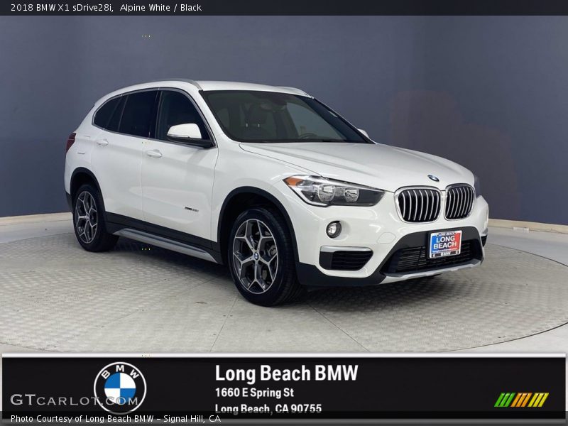 Alpine White / Black 2018 BMW X1 sDrive28i