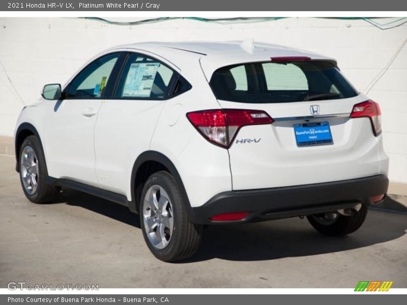 Platinum White Pearl / Gray 2021 Honda HR-V LX