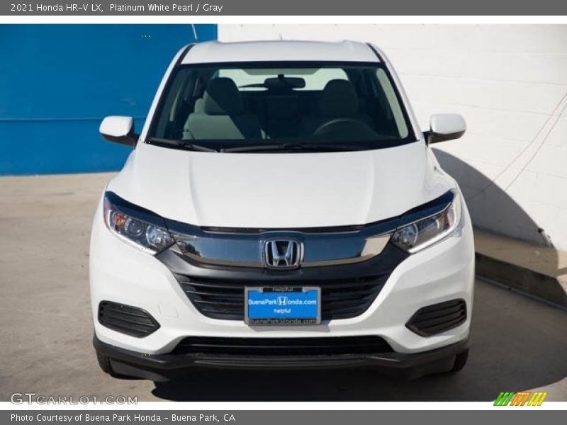 Platinum White Pearl / Gray 2021 Honda HR-V LX