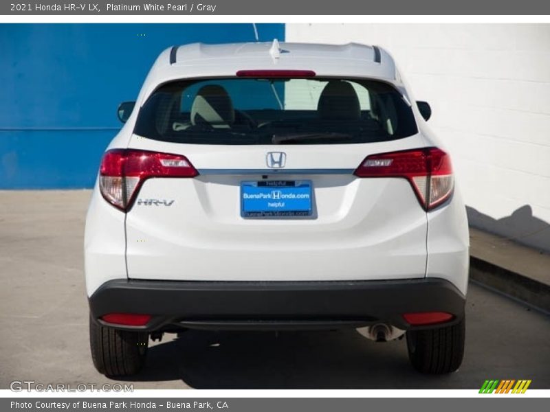 Platinum White Pearl / Gray 2021 Honda HR-V LX