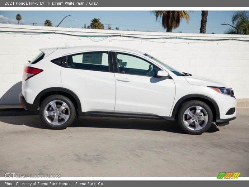 Platinum White Pearl / Gray 2021 Honda HR-V LX