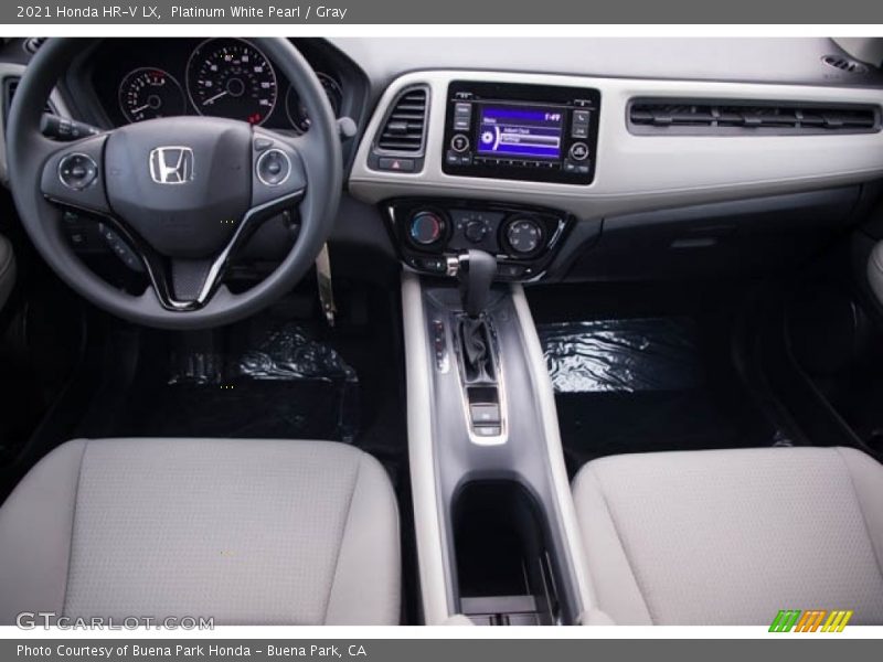 Platinum White Pearl / Gray 2021 Honda HR-V LX