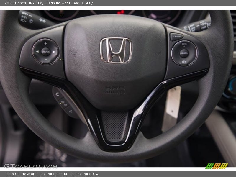 Platinum White Pearl / Gray 2021 Honda HR-V LX