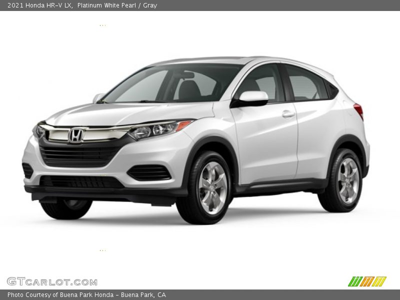 Platinum White Pearl / Gray 2021 Honda HR-V LX