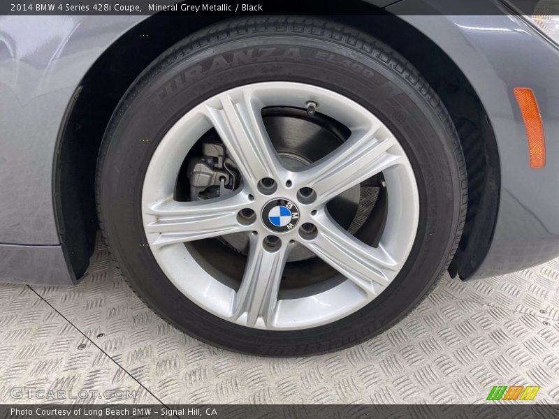 Mineral Grey Metallic / Black 2014 BMW 4 Series 428i Coupe