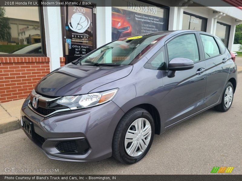 Modern Steel Metallic / Black 2018 Honda Fit LX