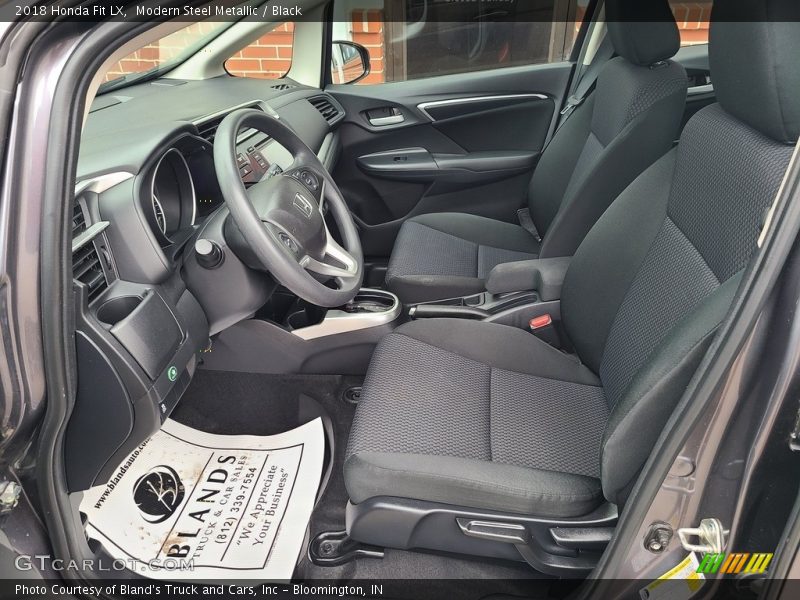 Modern Steel Metallic / Black 2018 Honda Fit LX