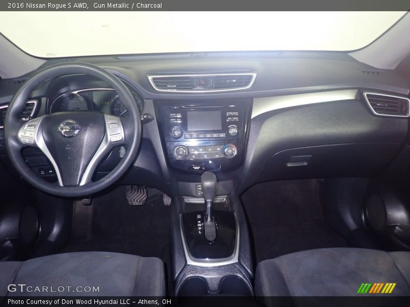 Gun Metallic / Charcoal 2016 Nissan Rogue S AWD