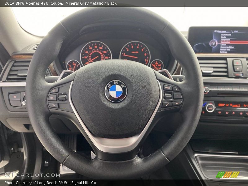Mineral Grey Metallic / Black 2014 BMW 4 Series 428i Coupe