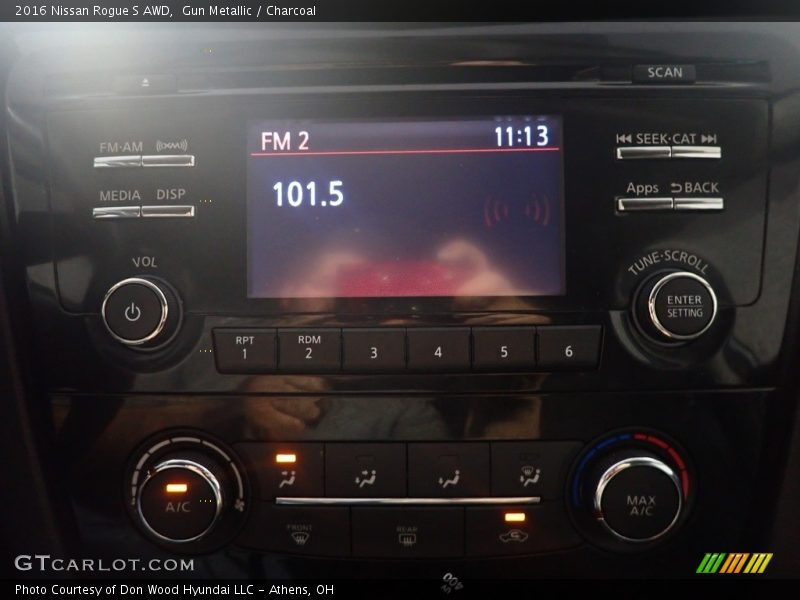 Gun Metallic / Charcoal 2016 Nissan Rogue S AWD