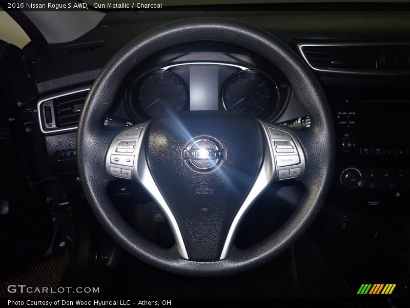 Gun Metallic / Charcoal 2016 Nissan Rogue S AWD