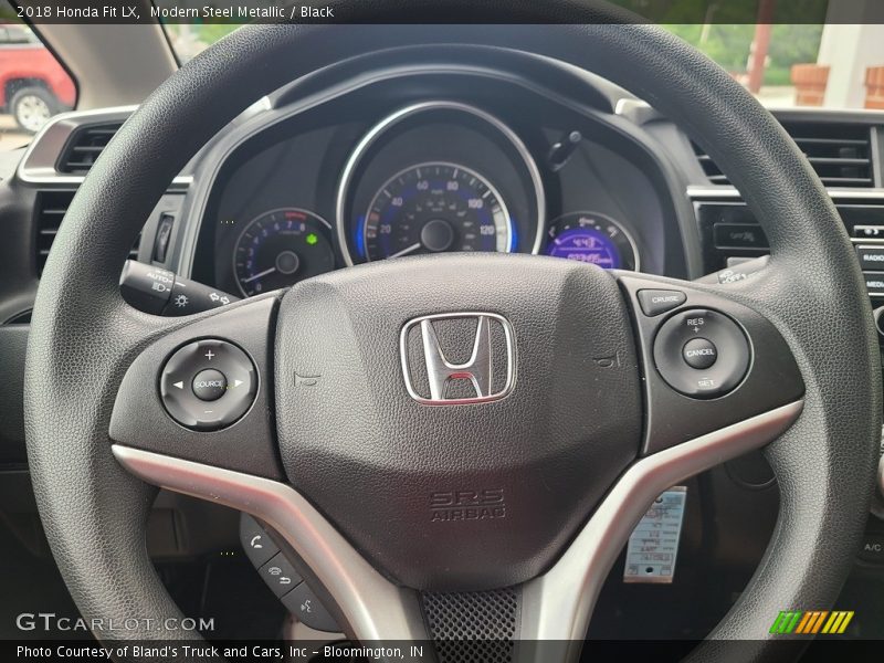 Modern Steel Metallic / Black 2018 Honda Fit LX