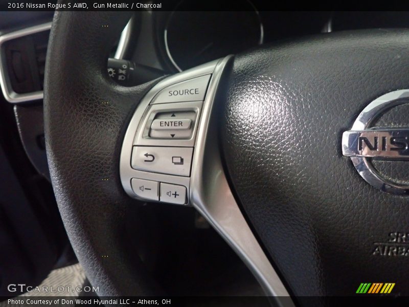 Gun Metallic / Charcoal 2016 Nissan Rogue S AWD