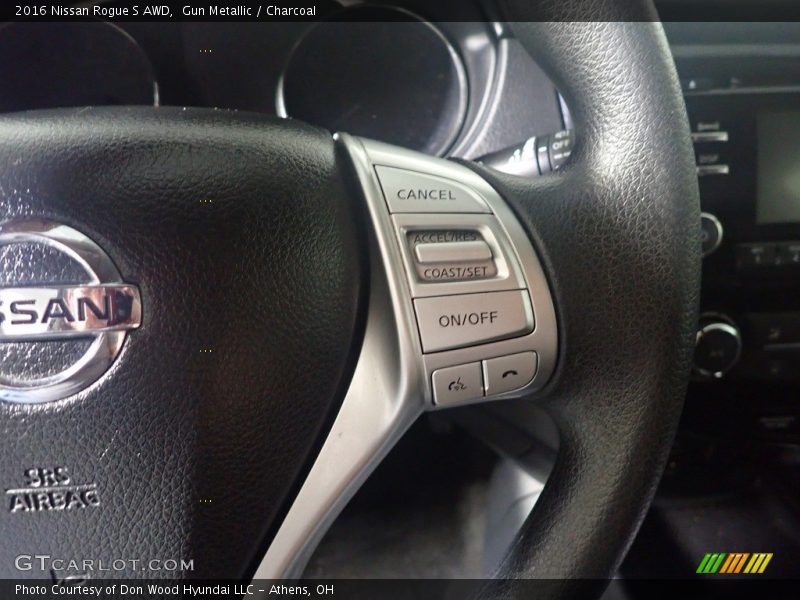 Gun Metallic / Charcoal 2016 Nissan Rogue S AWD