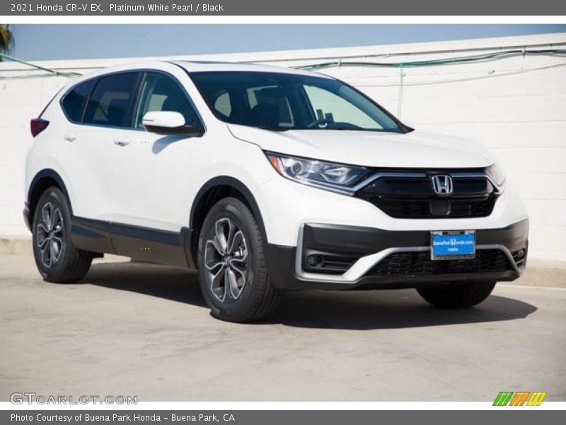 Platinum White Pearl / Black 2021 Honda CR-V EX