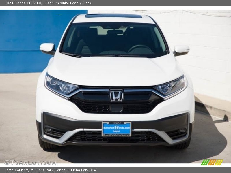 Platinum White Pearl / Black 2021 Honda CR-V EX