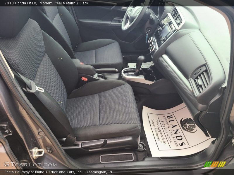 Modern Steel Metallic / Black 2018 Honda Fit LX