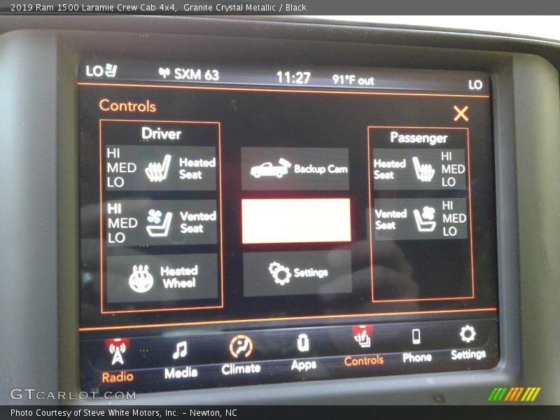 Granite Crystal Metallic / Black 2019 Ram 1500 Laramie Crew Cab 4x4