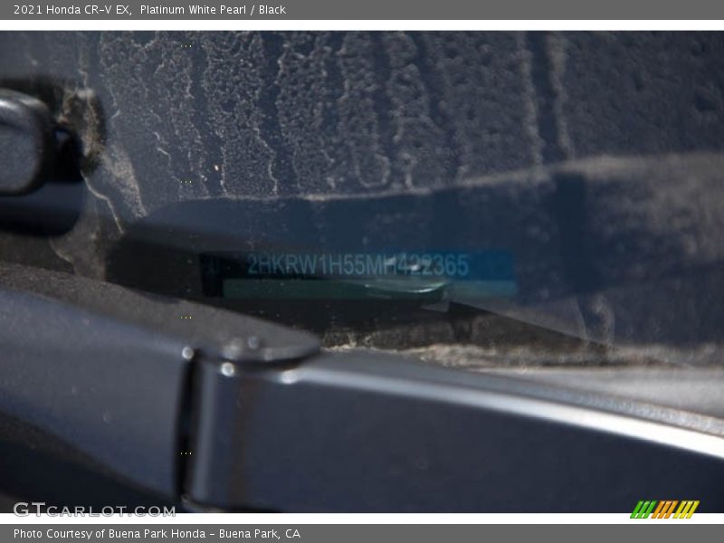 Platinum White Pearl / Black 2021 Honda CR-V EX