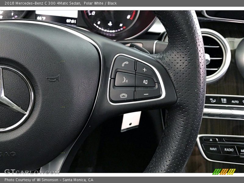 Polar White / Black 2018 Mercedes-Benz C 300 4Matic Sedan