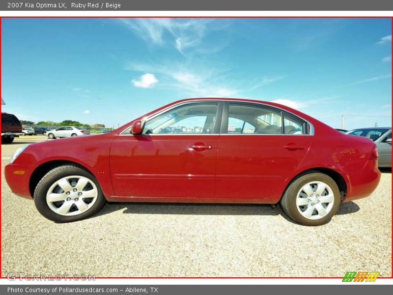 Ruby Red / Beige 2007 Kia Optima LX