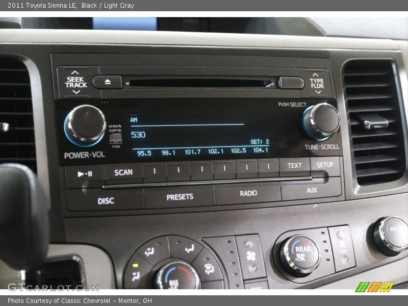 Black / Light Gray 2011 Toyota Sienna LE