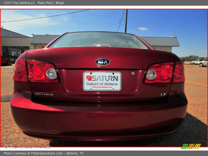 Ruby Red / Beige 2007 Kia Optima LX