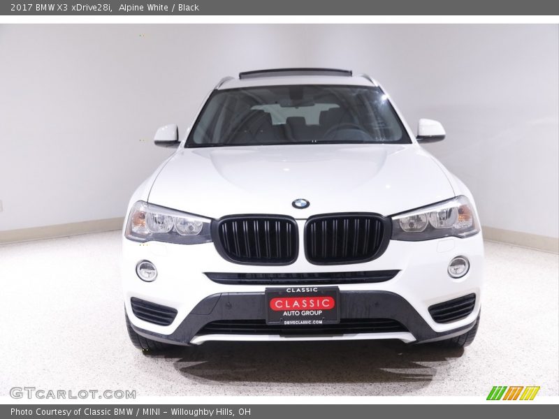 Alpine White / Black 2017 BMW X3 xDrive28i