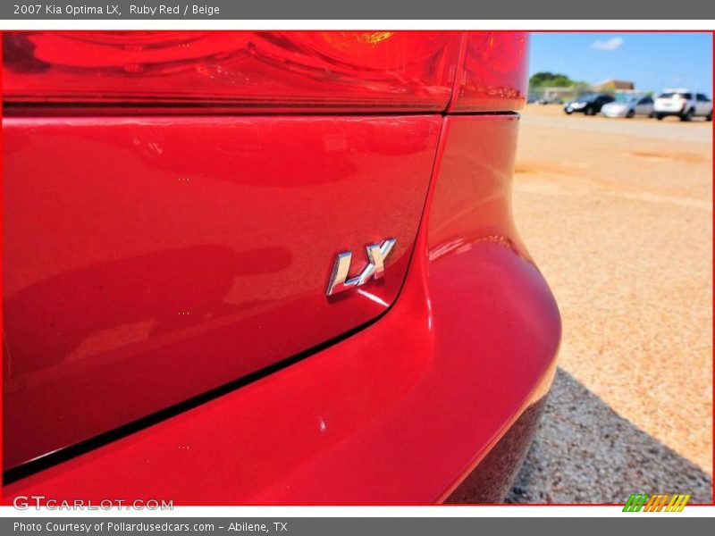 Ruby Red / Beige 2007 Kia Optima LX
